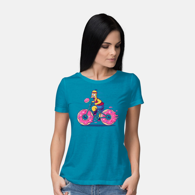 Donut Cycling-Womens-Basic-Tee-erion_designs