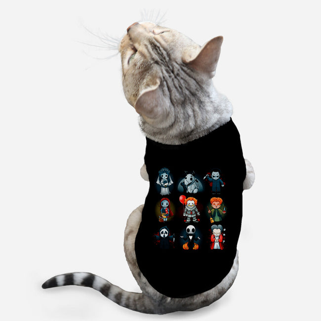 Halloween Nerd-Cat-Basic-Pet Tank-Vallina84