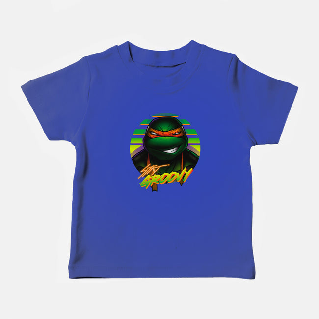 Stay Groovy Turtle-Baby-Basic-Tee-Getsousa!