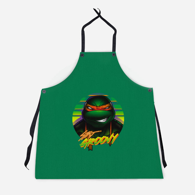 Stay Groovy Turtle-Unisex-Kitchen-Apron-Getsousa!