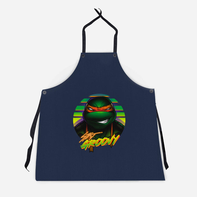 Stay Groovy Turtle-Unisex-Kitchen-Apron-Getsousa!