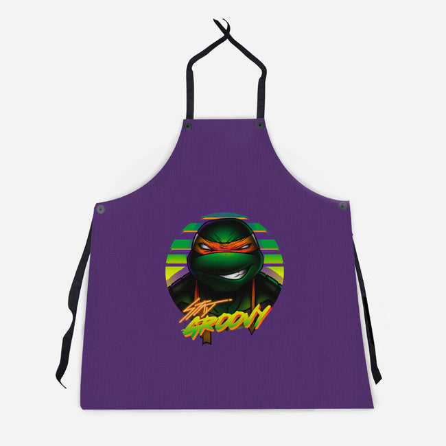 Stay Groovy Turtle-Unisex-Kitchen-Apron-Getsousa!