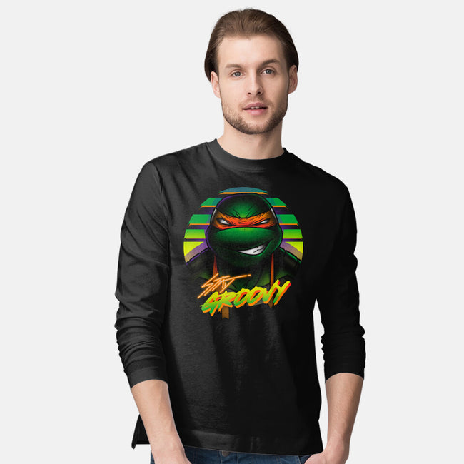 Stay Groovy Turtle-Mens-Long Sleeved-Tee-Getsousa!