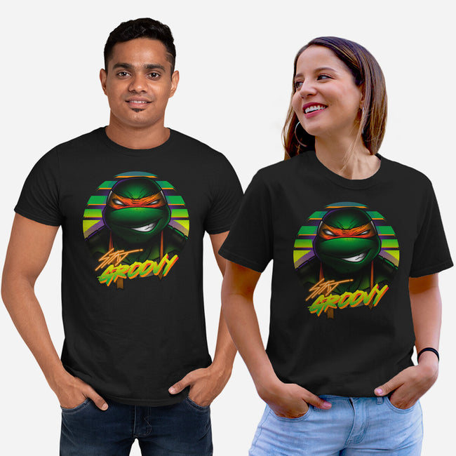 Stay Groovy Turtle-Unisex-Basic-Tee-Getsousa!