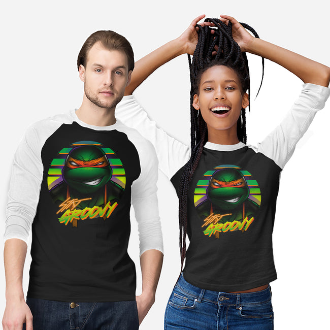 Stay Groovy Turtle-Unisex-Baseball-Tee-Getsousa!