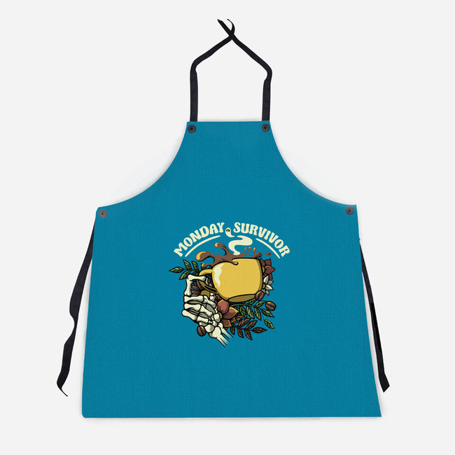 Monday Survivor-Unisex-Kitchen-Apron-tobefonseca