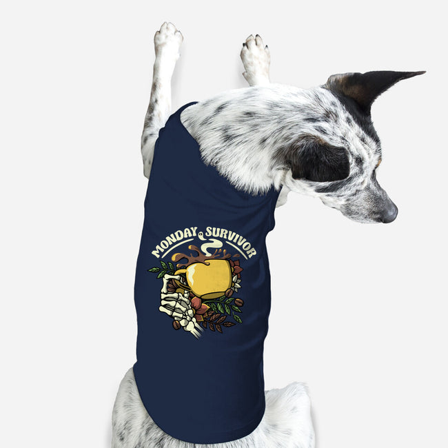 Monday Survivor-Dog-Basic-Pet Tank-tobefonseca