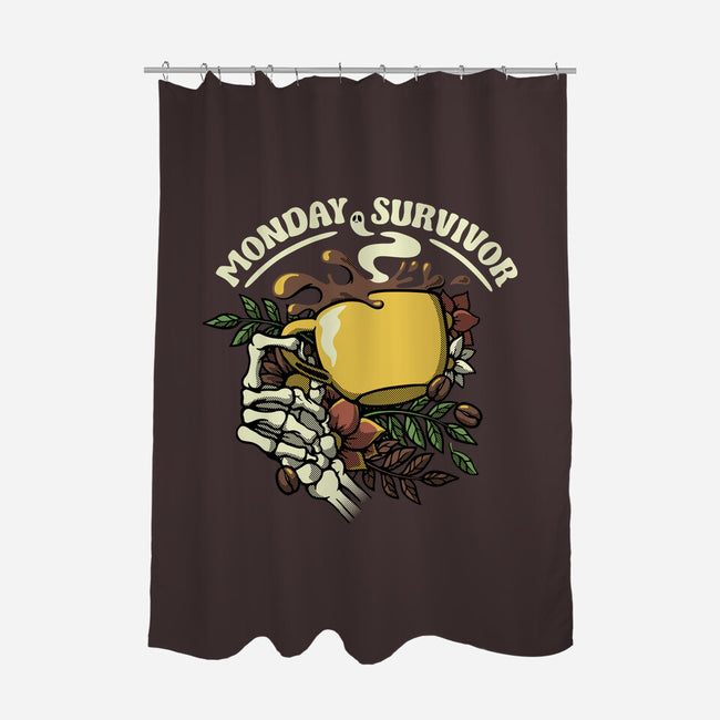 Monday Survivor-None-Polyester-Shower Curtain-tobefonseca