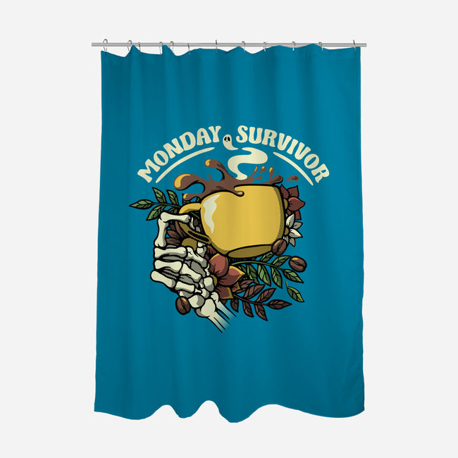 Monday Survivor-None-Polyester-Shower Curtain-tobefonseca