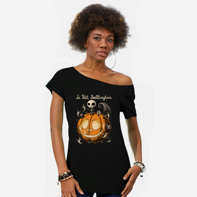 Le Petit Skellington-Womens-Off Shoulder-Tee-Studio Mootant