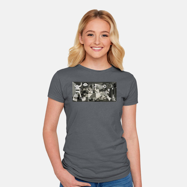 Holy Guernica-Womens-Fitted-Tee-retrodivision