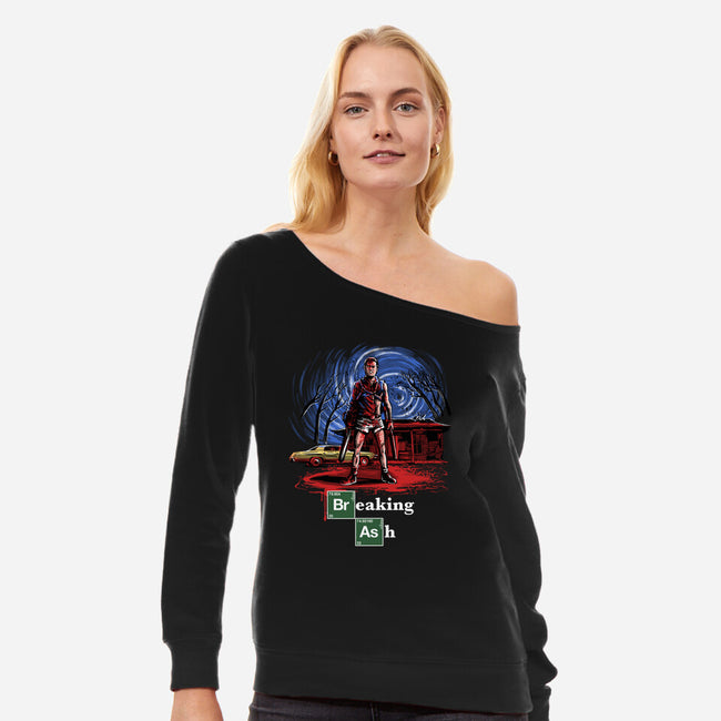 Breaking Ash-Womens-Off Shoulder-Sweatshirt-zascanauta