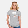 Hero Time-Womens-Fitted-Tee-MaxoArt