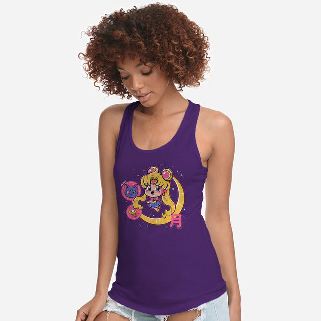 Cute Sailor Moon-Womens-Racerback-Tank-Ca Mask