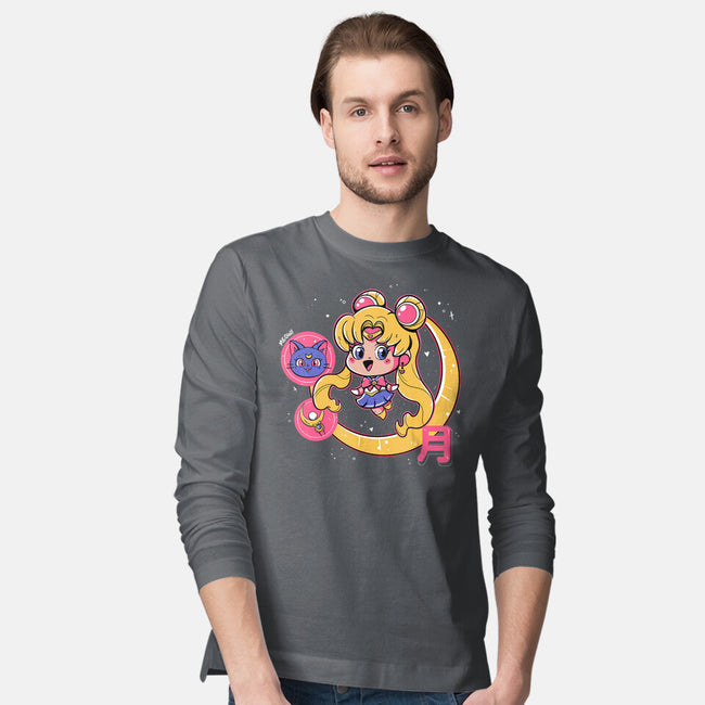 Cute Sailor Moon-Mens-Long Sleeved-Tee-Ca Mask