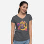 Cute Sailor Moon-Womens-V-Neck-Tee-Ca Mask