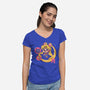 Cute Sailor Moon-Womens-V-Neck-Tee-Ca Mask