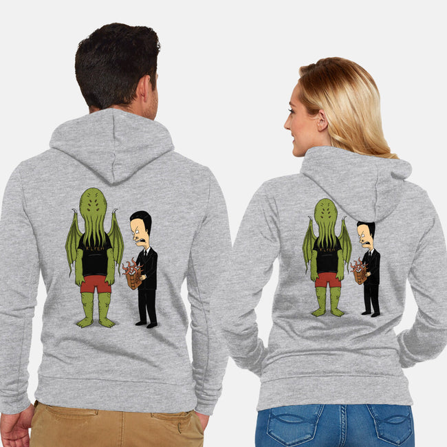 Cosmic Horror Is Cool-Unisex-Zip-Up-Sweatshirt-pigboom