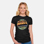 The Fellowship Walking Club-Womens-Fitted-Tee-rocketman_art