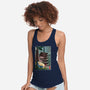 Taking A Nap In Japan-Womens-Racerback-Tank-DrMonekers