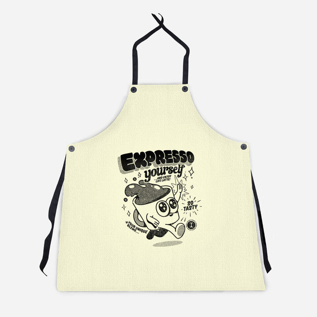 Expresso Yourself-Unisex-Kitchen-Apron-ilustrata