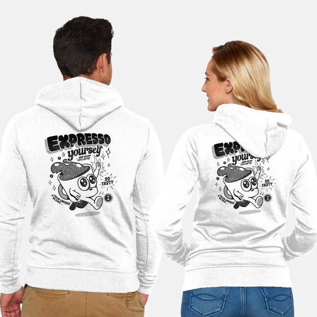 Expresso Yourself-Unisex-Zip-Up-Sweatshirt-ilustrata