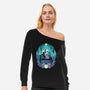 Calm Quirrel-Womens-Off Shoulder-Sweatshirt-Zaia Bloom