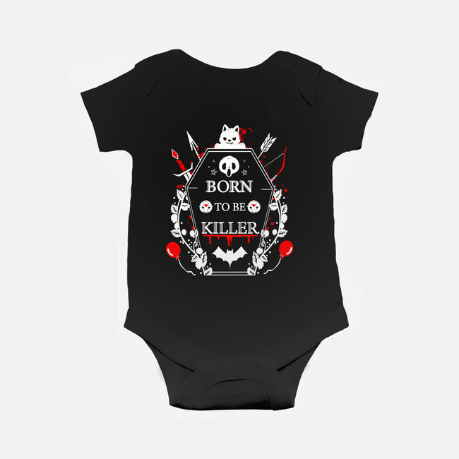 Born To Be Killer-Baby-Basic-Onesie-Vallina84