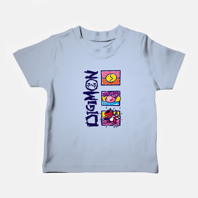 Digital Monsters-Baby-Basic-Tee-dalethesk8er