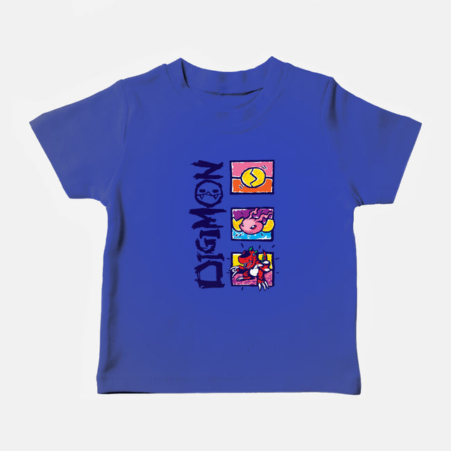 Digital Monsters-Baby-Basic-Tee-dalethesk8er