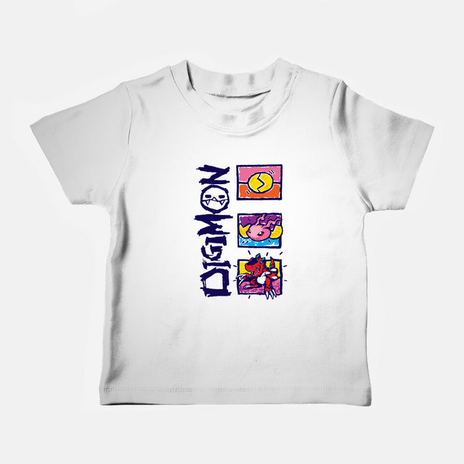 Digital Monsters-Baby-Basic-Tee-dalethesk8er