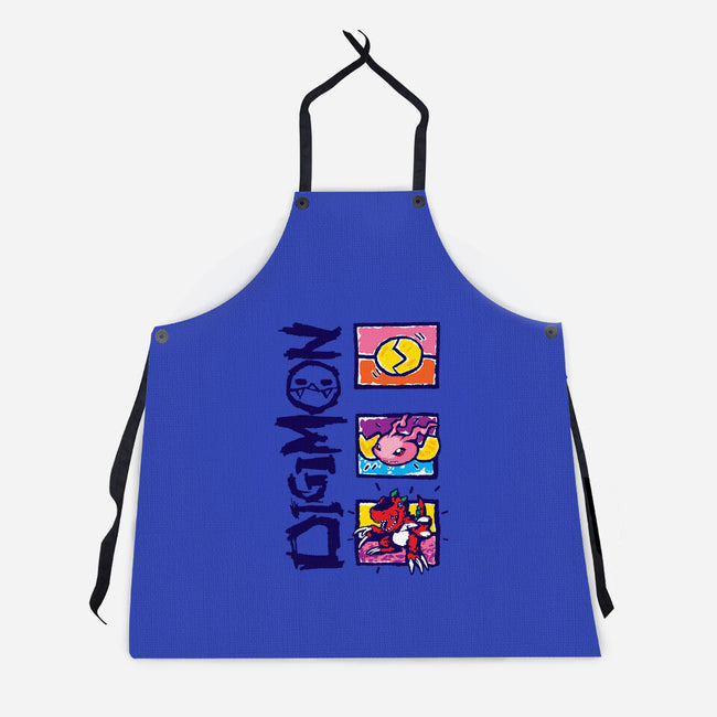 Digital Monsters-Unisex-Kitchen-Apron-dalethesk8er