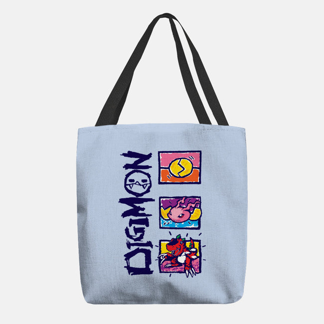 Digital Monsters-None-Basic Tote-Bag-dalethesk8er