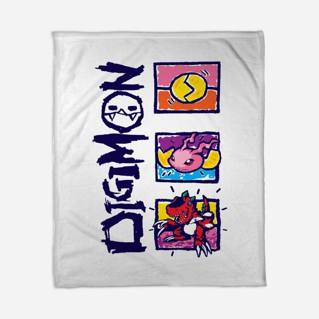 Digital Monsters-None-Fleece-Blanket-dalethesk8er