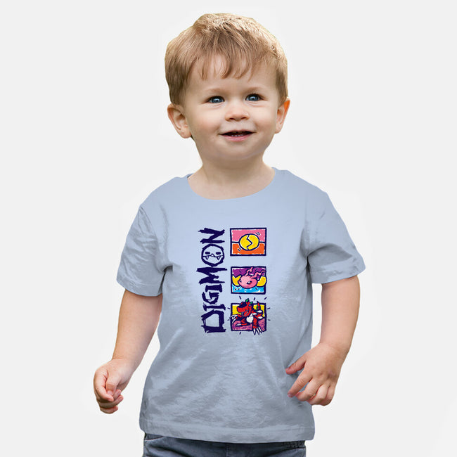 Digital Monsters-Baby-Basic-Tee-dalethesk8er