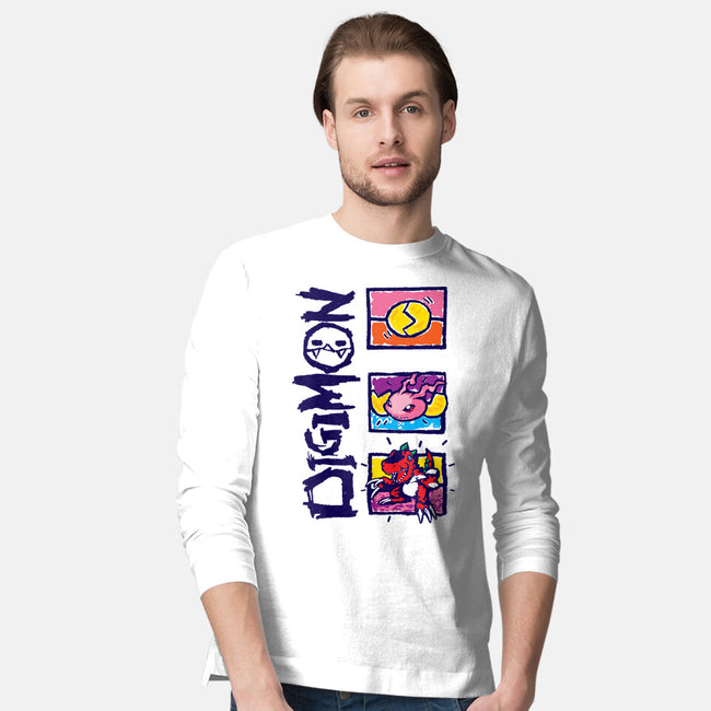 Digital Monsters-Mens-Long Sleeved-Tee-dalethesk8er