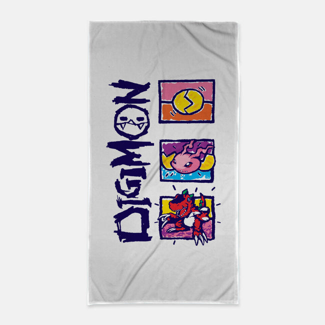 Digital Monsters-None-Beach-Towel-dalethesk8er