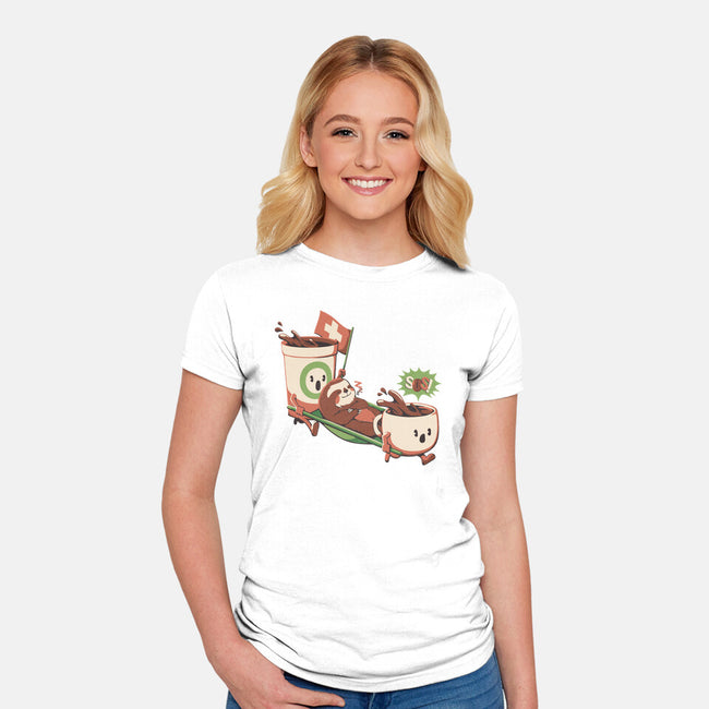 Coffee Rescue-Womens-Fitted-Tee-tobefonseca