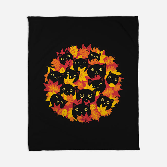 Autumn Kittens-None-Fleece-Blanket-erion_designs