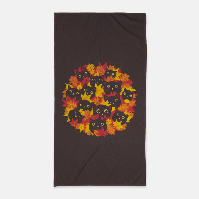 Autumn Kittens-None-Beach-Towel-erion_designs