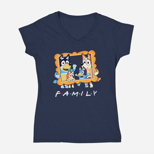 Family Friends-Womens-V-Neck-Tee-Getsousa!