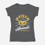 Mayhem Baseball-Womens-V-Neck-Tee-retrodivision