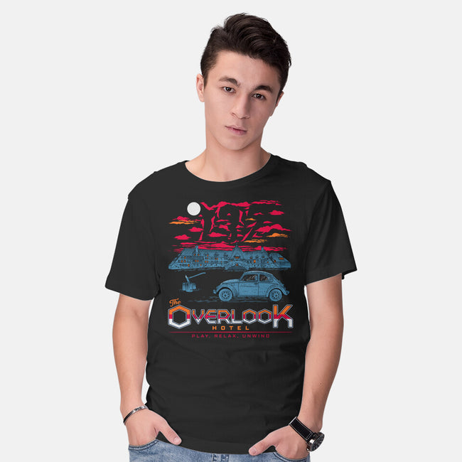 Overlook Hotel-Mens-Basic-Tee-rocketman_art