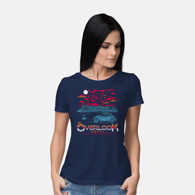 Overlook Hotel-Womens-Basic-Tee-rocketman_art