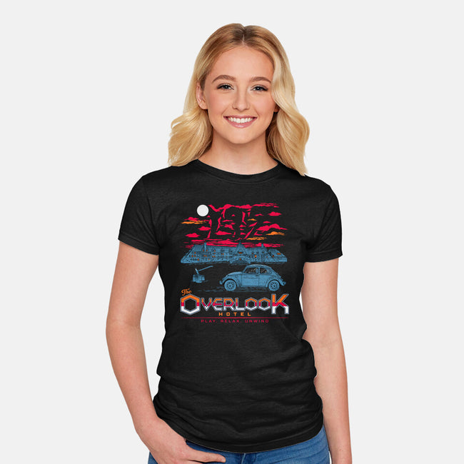 Overlook Hotel-Womens-Fitted-Tee-rocketman_art