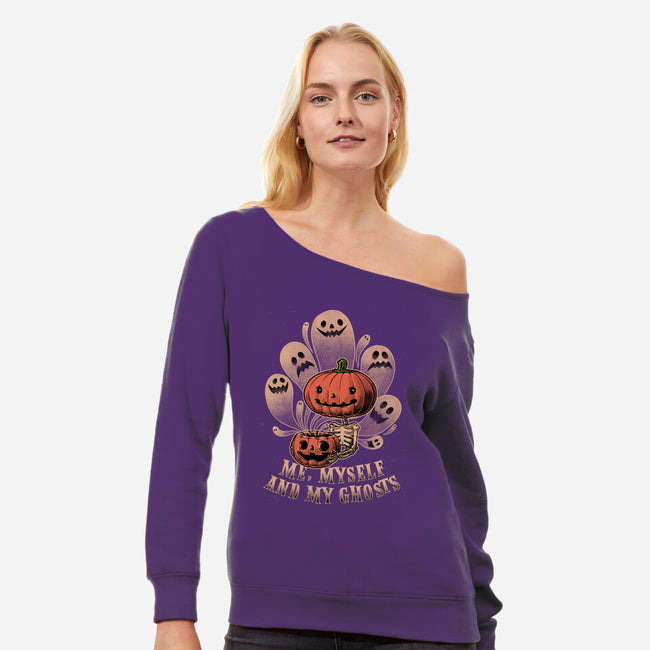 My Ghosts-Womens-Off Shoulder-Sweatshirt-Studio Mootant