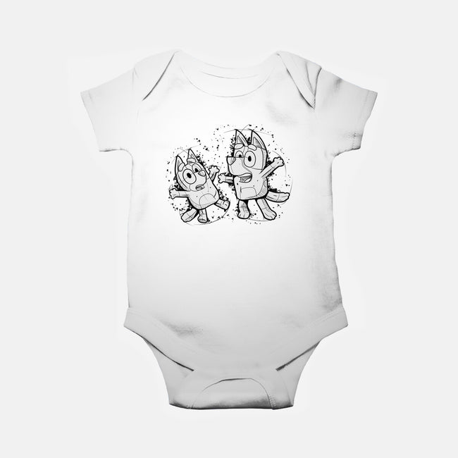 Cartoon Dog Sketch-Baby-Basic-Onesie-nickzzarto