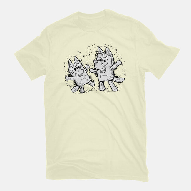 Cartoon Dog Sketch-Mens-Basic-Tee-nickzzarto