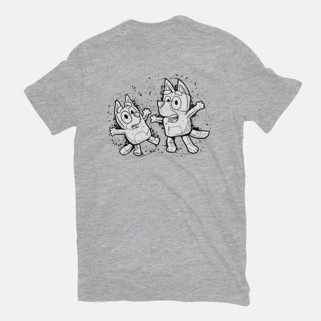 Cartoon Dog Sketch-Mens-Basic-Tee-nickzzarto