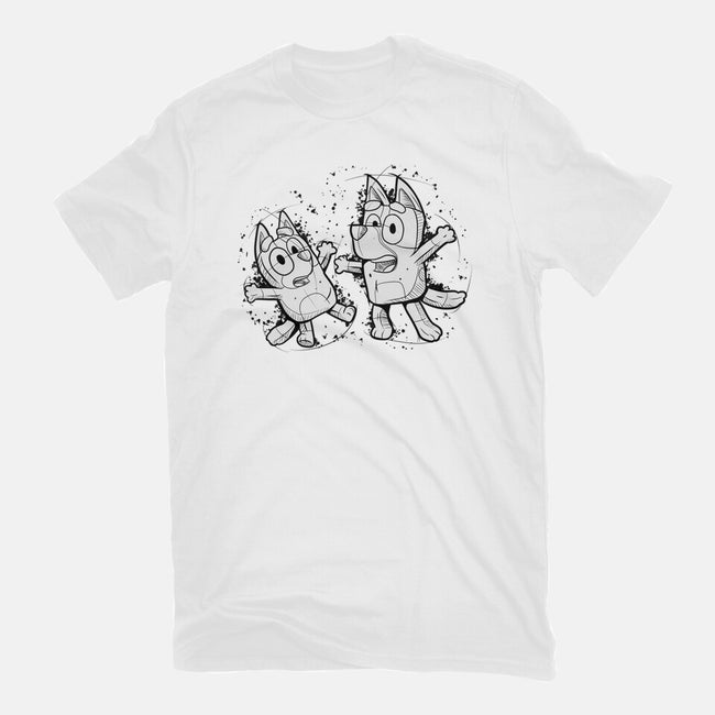 Cartoon Dog Sketch-Mens-Heavyweight-Tee-nickzzarto